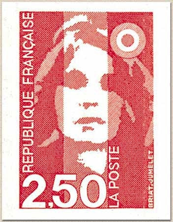 Type Marianne du Bicentenaire. Povenant de carnet. Deux bandes de phosphore. 2f.50 rouge Y2720