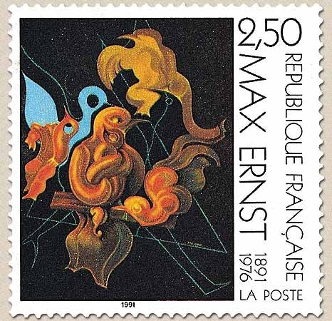 Centenaire naissance de Max Ernst (1891-1976). Émission conjointe franco-allemande. Oeuvre de l'artiste. 2f.50 Y2727
