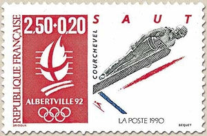 Albertville'92. Jeux olympiques d'hiver. Types de 1990 et 1991, valeur faciale différente. 2f.50 + 20c. (2674) Y2738