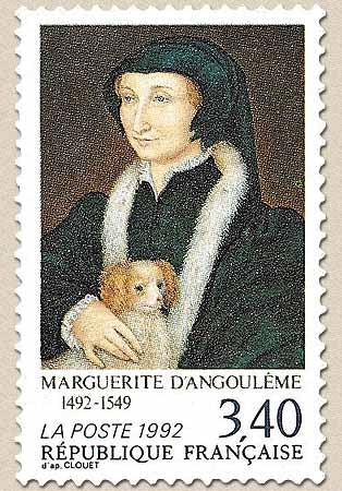 500e anniversaire de la naissance de Marguerite d'Angoulême, Reine de Navarre (1492-1549). 3f.40 Y2746