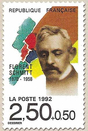 Personnages célèbres. Musiciens. Florent Schmitt (1870-1958)  2f.50 + 50c. Multicolore Y2749