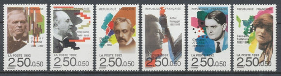 Série Personnages célèbres. Musiciens. 6 valeurs Y2752S
