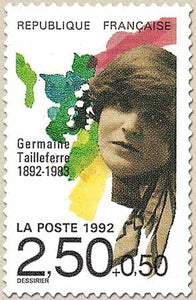Personnages célèbres. Musiciens. Germaine Tailleferre (1892-1983)  2f.50 + 50c. Multicolore Y2752