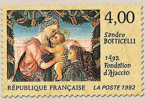 500e anniversaire de la fondation d'Ajaccio. Détail d'une oeuvre de Sandro Botticelli. 4f. Y2754