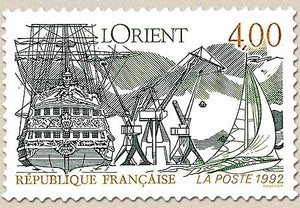 Série touristique. Lorient. 4f. ocre, vert clair et vert foncé Y2765