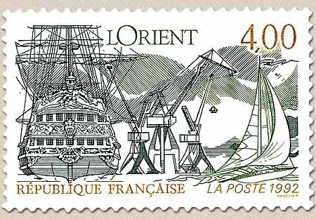 Série touristique. Lorient. 4f. ocre, vert clair et vert foncé Y2765