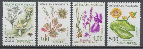 Série Nature de France . Fleurs des étangs et marais. 4 valeurs Y2769S