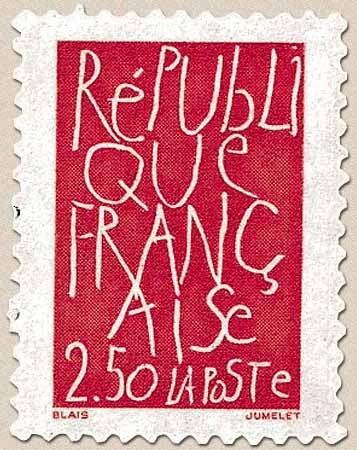 Bicentenaire de la proclamation de la République. Oeuvres d'artistes contemporains. Œuvre de J.-C. Blais  2f.50 Y2775