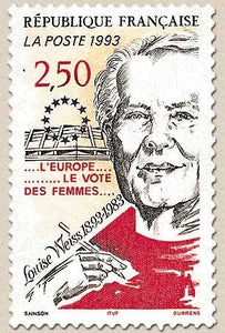 Centenaire de la naissance et 10e anniversaire de la mort de Louise Weiss (1893-1983) 2f.50 Y2809