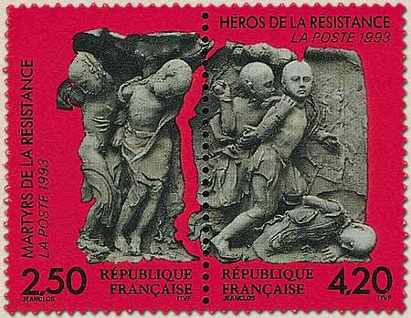 Martyrs et Héros de la Résistance. La paire se tenant Y2813A