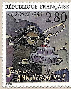 Le plaisir d'écrire. Joyeux anniversaire, de G. Sorel. 2f.80 multicolore Y2839