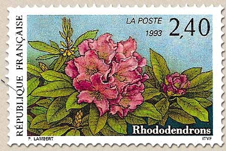 Salon du Timbre. 1er Salon européen des Loisirs du Timbre. Rhododendrons  2f.40 multicolore Y2849