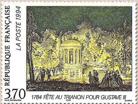 Relations culturelles France-Suède. Émission conjointe franco-suédoise. Émis en carnet. Niclas Lafrensen. 3f.70 Y2870