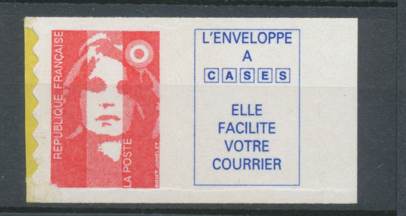 Marianne Bicentenaire N°2874ba TVP rouge + vignette caractères maigres Y2874ba