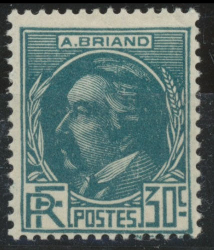 Célébrités. Aristide Briand (1862-1932) 30c. Bleu-vert Neuf luxe ** Y291