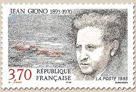 Centenaire de la naissance de Jean Giono (1895-1970) Portrait de l'écrivain, paysage  3f.70 Y2939