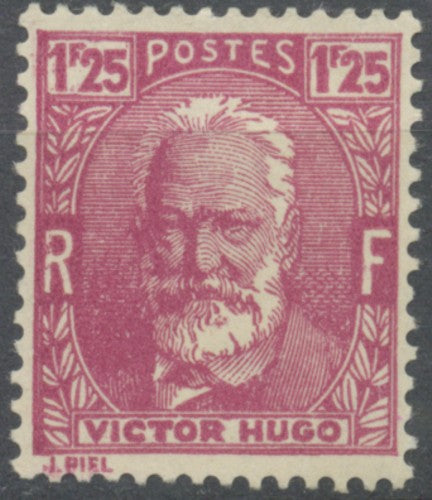Célébrités. Victor Hugo (1802-1885) 1f.25 lilas-rose Neuf luxe ** Y293