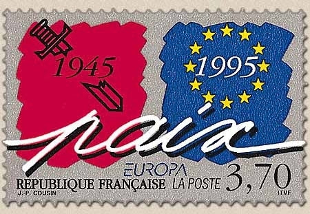 Europa. Paix et Liberté. 3f.70 multicolore sur gris Y2942