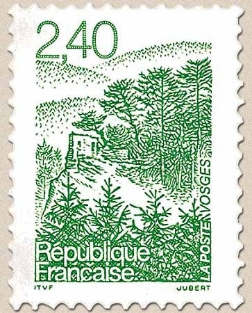 Série courante. Les régions françaises (Vosges) 2f.40 vert Y2950