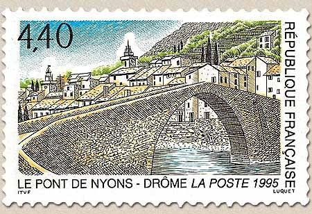 Série touristique. Ler pont de Nyons (Drôme)  4f.40 multicolore Y2956