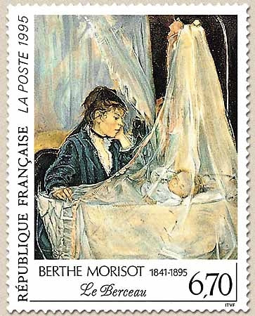 Série artistique. Oeuvre de Berthe Morisot (1841-1895) Le Berceau  6f.70 multicolore Y2972