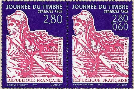 Journée du Timbre. Semeuse 1903. Emis en carnet. La paire 2991+2990 Y2991A