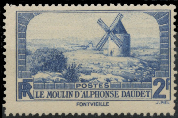 Le moulin d'Alphonse Daudet. 2f. outremer Neuf luxe ** Y311