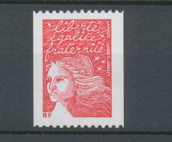 Type Marianne de Luquet N°3418a (TVP) rouge N° rouge au verso Y3418a