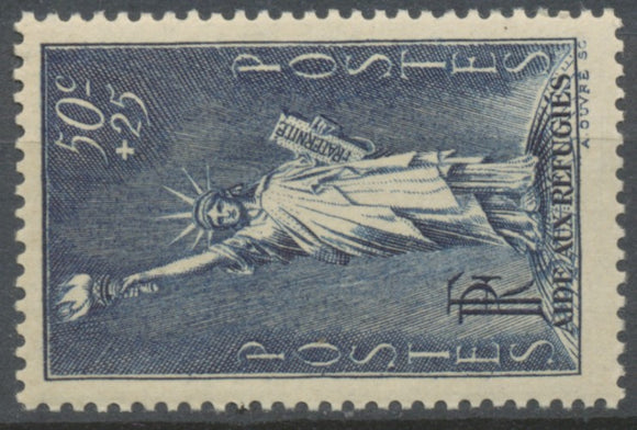 Au profit des réfugiés politiques. Type de 1936. 50c. + 25c. Bleu-gris (309) Neuf luxe ** Y352