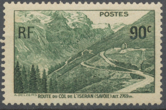 Ouverture de la route du col de l'Iseran. 90c. Vert foncé Neuf luxe ** Y358