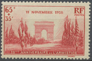 20e anniversaire de la Victoire. Défilé du 11 Novembre. 65c. + 35c. Rouge carminé Neuf luxe ** Y403