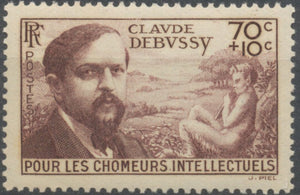 Au profit des Chômeurs intellectuels. Claude Debussy, Prélude à l'après-midi d'un faune 70c. + 10cNeuf luxe ** Y437
