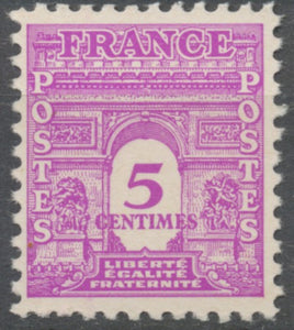 Arc de Triomphe de l'Étoile. 1re série 5c. Lilas-rose Neuf luxe ** Y620