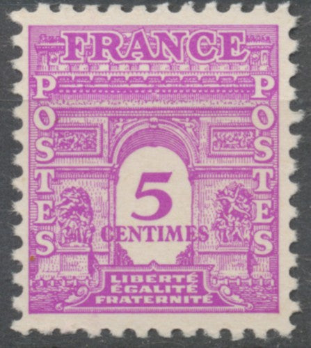 Arc de Triomphe de l'Étoile. 1re série 5c. Lilas-rose Neuf luxe ** Y620