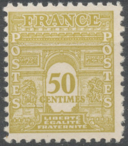 Arc de Triomphe de l'Étoile. 1re série 50c. Jaune-olive Neuf luxe ** Y623