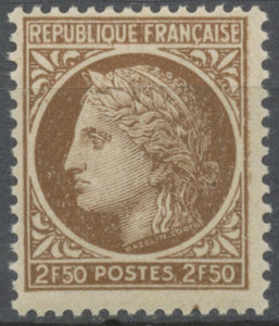 IV° République. Type Cérès de Mazelin 2f.50 brun Neuf luxe ** Y681