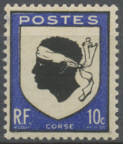 Armoiries de Provinces (III) Corse. 10c. Outremer et noir Neuf luxe ** Y755