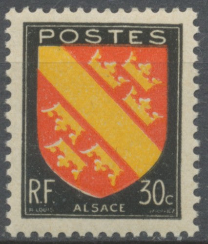 Armoiries de Provinces (III) Alsace. 30c. Noir, rouge et jaune Neuf luxe ** Y756