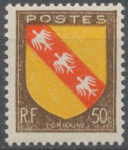 Armoiries de Provinces (III) Lorraine. 50c. Brun, jaune et rouge Neuf luxe ** Y757