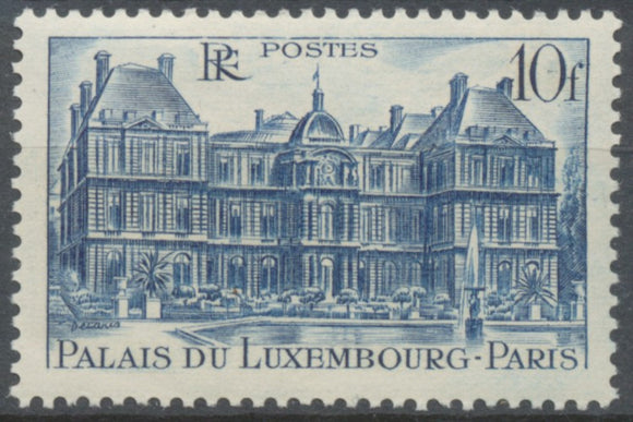 Monuments et sites. Palais du Luxembourg, œuvre de Salomon de Brosse (1571-1626) 10f. Bleu clair Neuf luxe ** Y760a