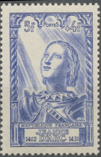 Célébrités du XVe siècle. Jeanne D'Arc. 5f.+4f. Outremer Neuf luxe ** Y768