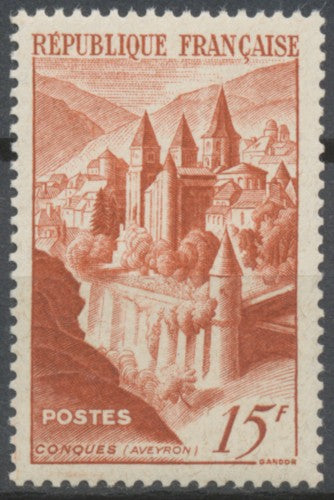 Abbaye de Conques.  15f. Brun-orange Neuf luxe ** Y792