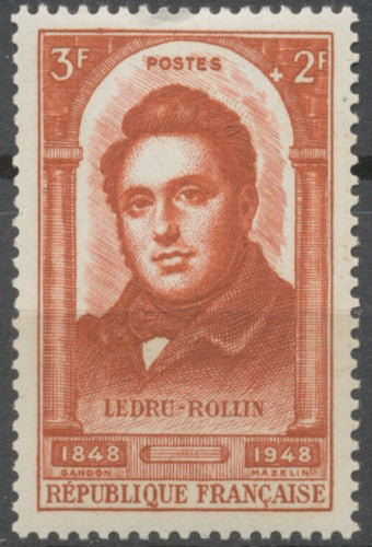 Centenaire de la Révolution de 1848. Alexandre-Auguste Ledru-Rollin (1807-1874) 3f. + 2f. Rouge-brun Neuf luxe ** Y796