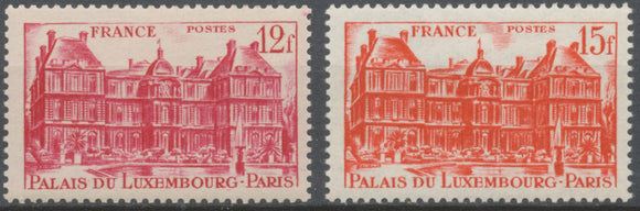 Palais du Luxembourg. Type de 1946 (no 760). Légende FRANCE au lieu de R.F. N°803 à 804 Neuf luxe ** Y804S
