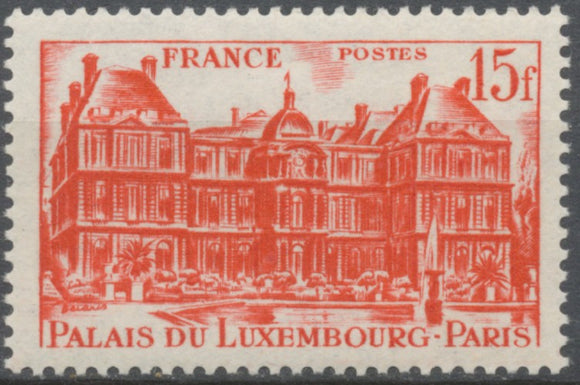 Palais du Luxembourg. Type de 1946 (no 760). 15f. Rouge Neuf luxe ** Y804