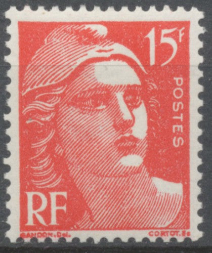 Type Marianne de Gandon, type I. 15f. Rouge (I) Neuf luxe ** Y813