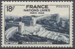 Assemblée générale des Nations Unies, à Paris. Palais de Chaillot.  18f. Bleu-noir Neuf luxe ** Y819