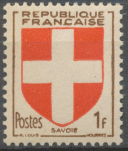 Armoiries de provinces (IV) Savoie. 1f. Brun et rouge Neuf luxe ** Y836