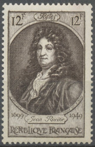 250e anniversaire de la mort de Jean Racine (1639-1699) 12f. Brun violacé Neuf luxe ** Y848