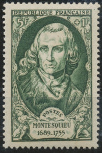 Célébrités du XVIIIe siècle Charles de Secondat, baron de La Brède et de Montesquieu. 5f. + 1f. Neuf luxe ** Y853